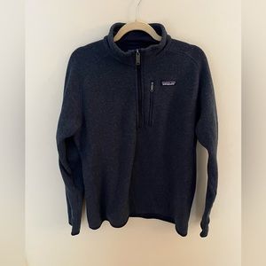 Men’s Navy Quarter Zip Fleece Size L